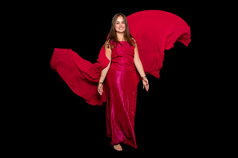 Séance portrait en studio - effet de voile
